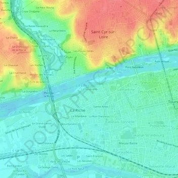 La Poudrière topographic map, elevation, terrain