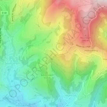Schorren topographic map, elevation, terrain