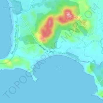 Garza topographic map, elevation, terrain