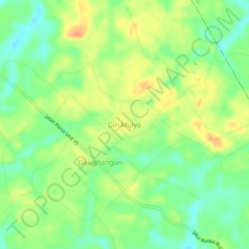 Giri Mulyo topographic map, elevation, terrain
