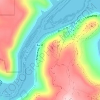 Jake's Rocks topographic map, elevation, terrain