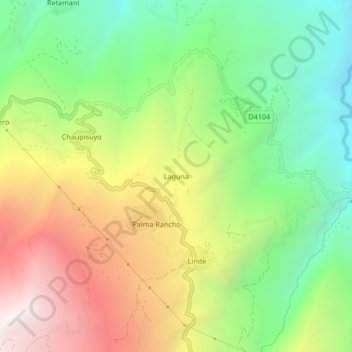 Laguna topographic map, elevation, terrain
