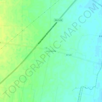 Los Costilla topographic map, elevation, terrain