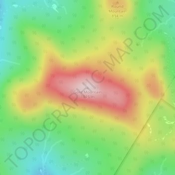 Gore Mountain topographic map, elevation, terrain