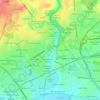 Duncan Village topographic map, elevation, terrain