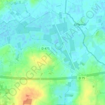 L'Angle topographic map, elevation, terrain