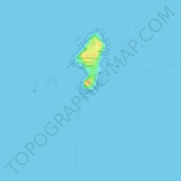 Fingal's Cave topographic map, elevation, terrain