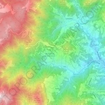 Borgo Ferrandi topographic map, elevation, terrain