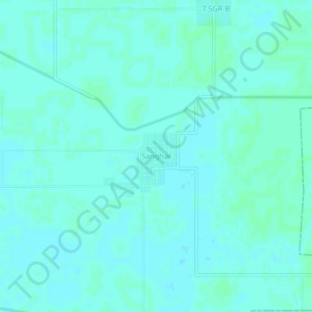 Sanghar topographic map, elevation, terrain