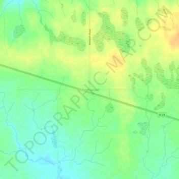 Matchwood topographic map, elevation, terrain