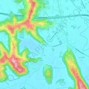 Tormeno topographic map, elevation, terrain