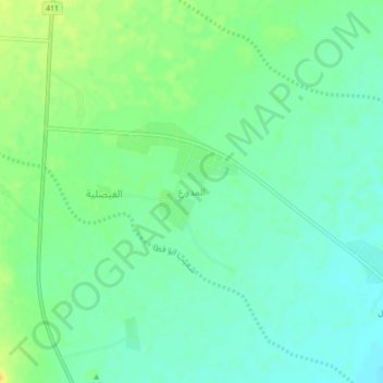 Al-Mudara' topographic map, elevation, terrain