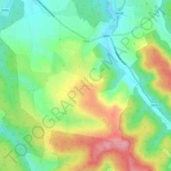 Cordău topographic map, elevation, terrain