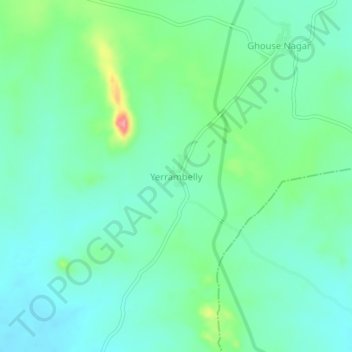 Yerrambelly topographic map, elevation, terrain