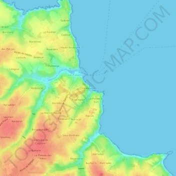 Ramonette topographic map, elevation, terrain