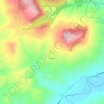 Pitino topographic map, elevation, terrain