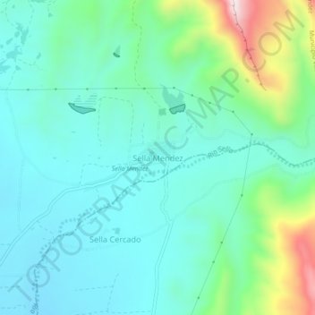 Sella Mendez topographic map, elevation, terrain