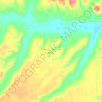 Batang Tanggal Baru topographic map, elevation, terrain