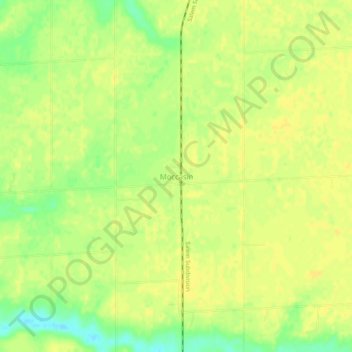 Moccasin topographic map, elevation, terrain