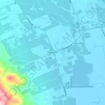 Big Bend topographic map, elevation, terrain
