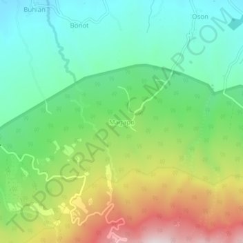 Magapo topographic map, elevation, terrain
