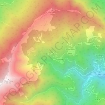 Bocchiardi topographic map, elevation, terrain