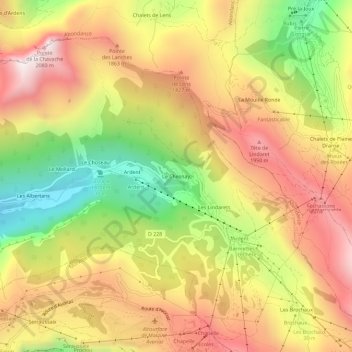 Le Chesnay topographic map, elevation, terrain