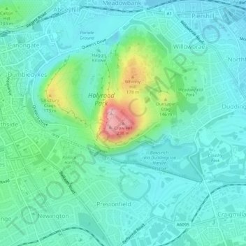Crow Hill topographic map, elevation, terrain