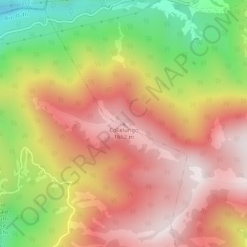 Collelungo topographic map, elevation, terrain