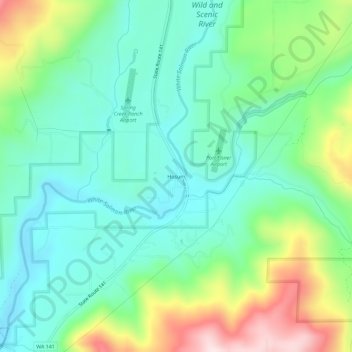 Husum topographic map, elevation, terrain