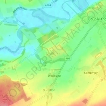 Keithick topographic map, elevation, terrain