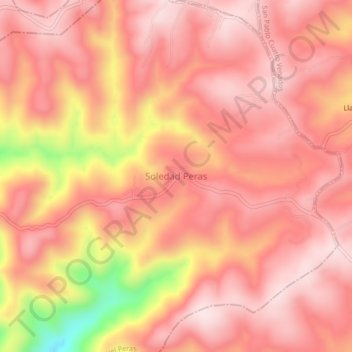 Soledad Peras topographic map, elevation, terrain