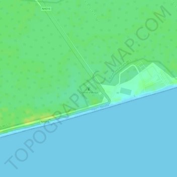 Chandrabhaga topographic map, elevation, terrain