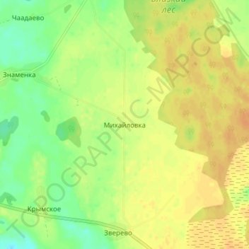 Mikhaylovka topographic map, elevation, terrain