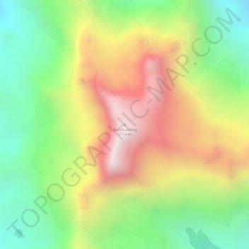 Nevado Auzangate topographic map, elevation, terrain