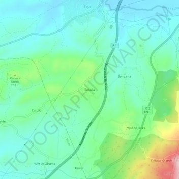 Rebolia topographic map, elevation, terrain