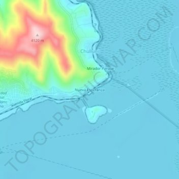 Nueva Esperanza topographic map, elevation, terrain