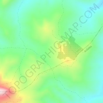 Cerro de la Higuera topographic map, elevation, terrain
