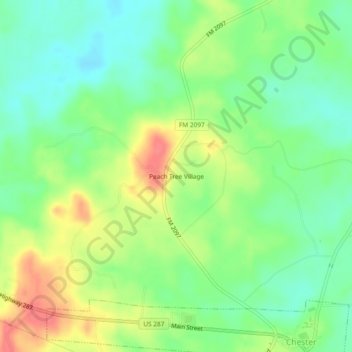 Peach Tree Village topographic map, elevation, terrain
