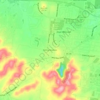 Rolling Meadows topographic map, elevation, terrain