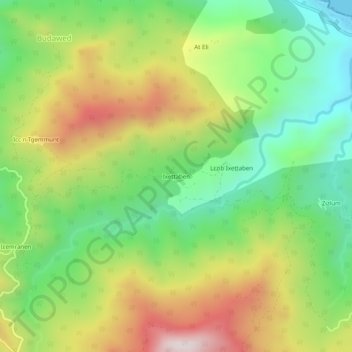 Ikhetaben topographic map, elevation, terrain