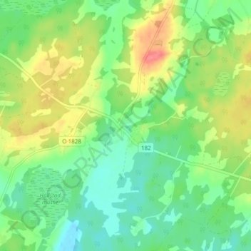 Älmestad topographic map, elevation, terrain