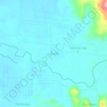 Lalundu topographic map, elevation, terrain