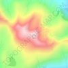Spidean Mialach topographic map, elevation, terrain