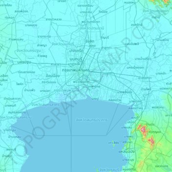 Bang Duan Subdistrict Administrative Organization topographic map, elevation, terrain