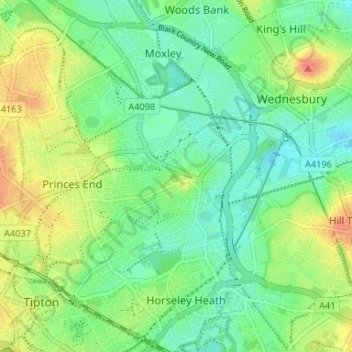 Ocker Hill topographic map, elevation, terrain
