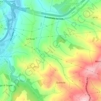 Riboia topographic map, elevation, terrain