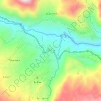 Pirime topographic map, elevation, terrain