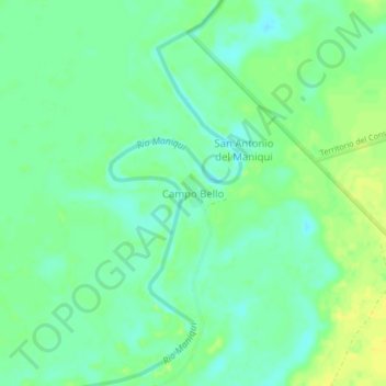 Campo Bello topographic map, elevation, terrain