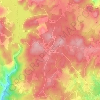 L'Arbre du Renard topographic map, elevation, terrain